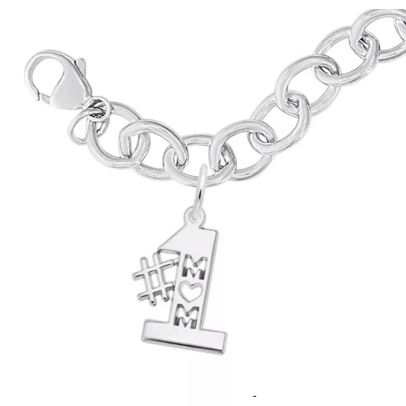 1-mom-charm-bracelet-set #1 Mom Charm & Bracelet Set