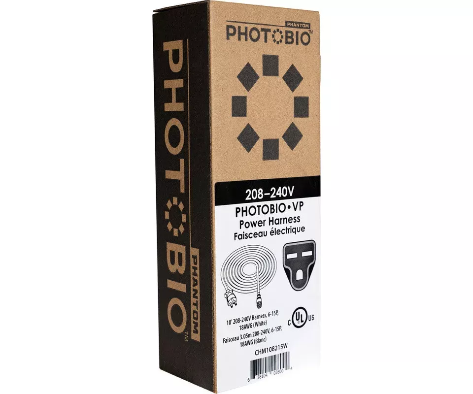 10-208-240v-photobio-vp-harness-6-15p-18awg-white 10' 208-240V PHOTOBIO VP Harness, 6-15P, 18AWG (White)