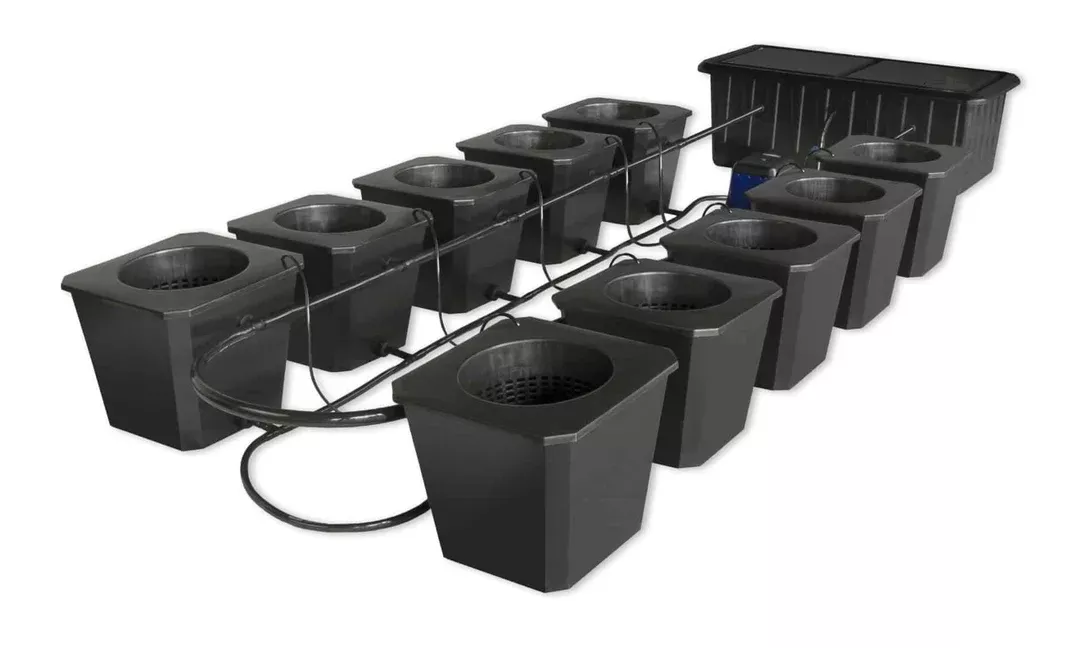 10-site-bubble-flow-buckets-hydroponic-grow-system 10-Site Bubble Flow Buckets Hydroponic Grow System