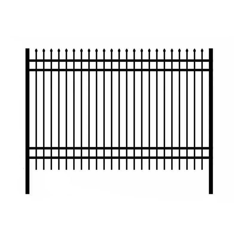 10x7-ft-steel-fence-with-4-rails-30-panels 10x7 ft Steel Fence with 4 Rails, 30 Panels