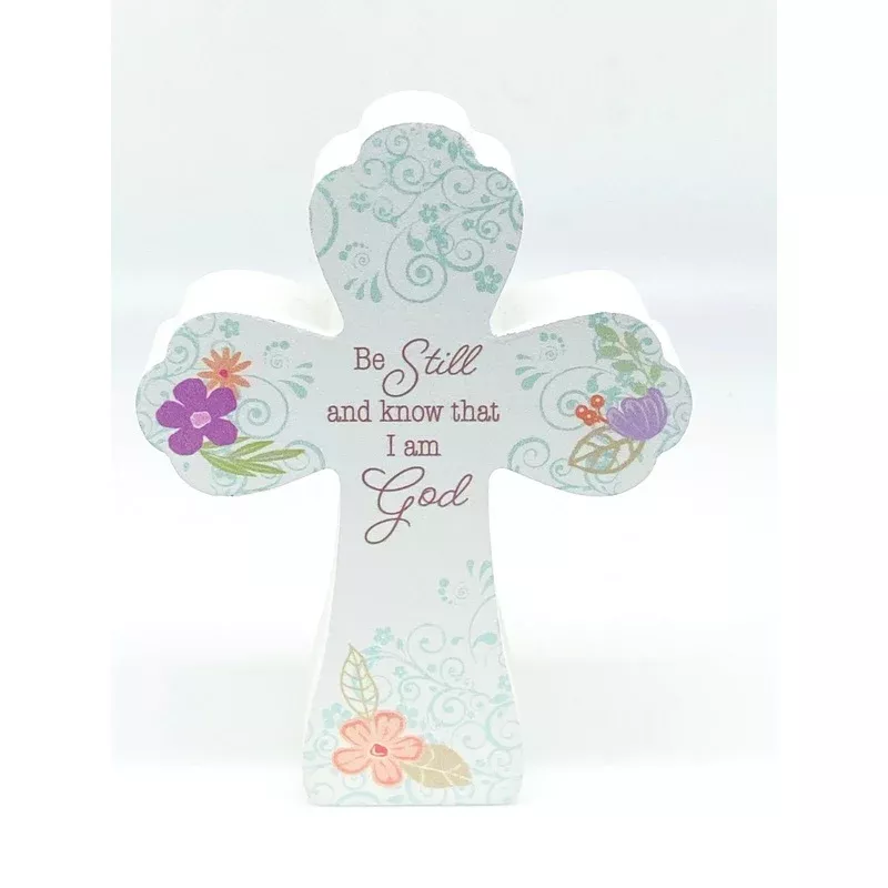 be-still-know-i-am-god-inspirational-standing-cross-4-75-h “Be Still and Know I am God” Inspirational Standing Cross 4.75″ H