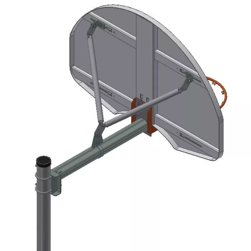 gared-economy-playground-3-1-2-o-d-rear-mount-adjustable-straight-post Gared Economy Playground 3-1/2" O.D. Rear-Mount Adjustable Straight Post